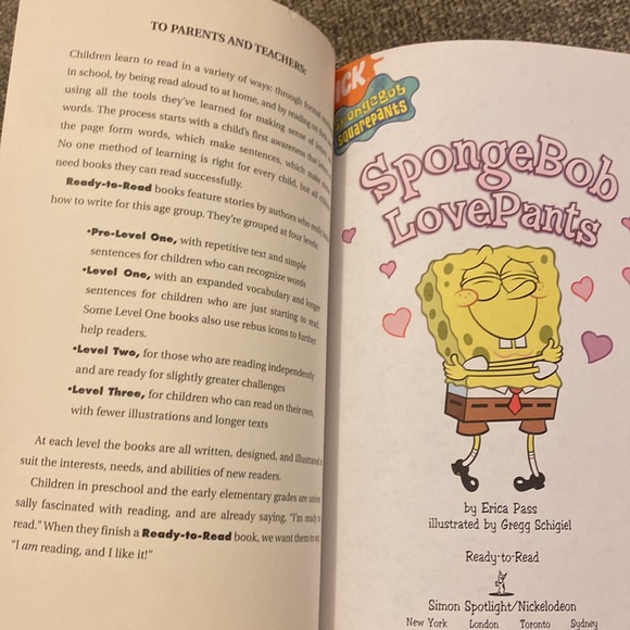 SpongeBob Lovepants “Ready to Read” Level 2 book - Picture 5 of 5